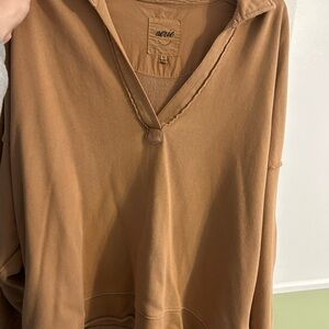 Aerie Tan V-Neck Top